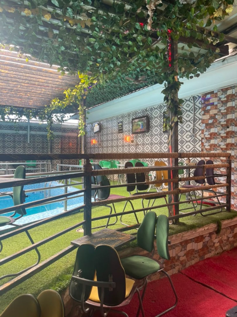 Ivy Pergola Poolside Terrace